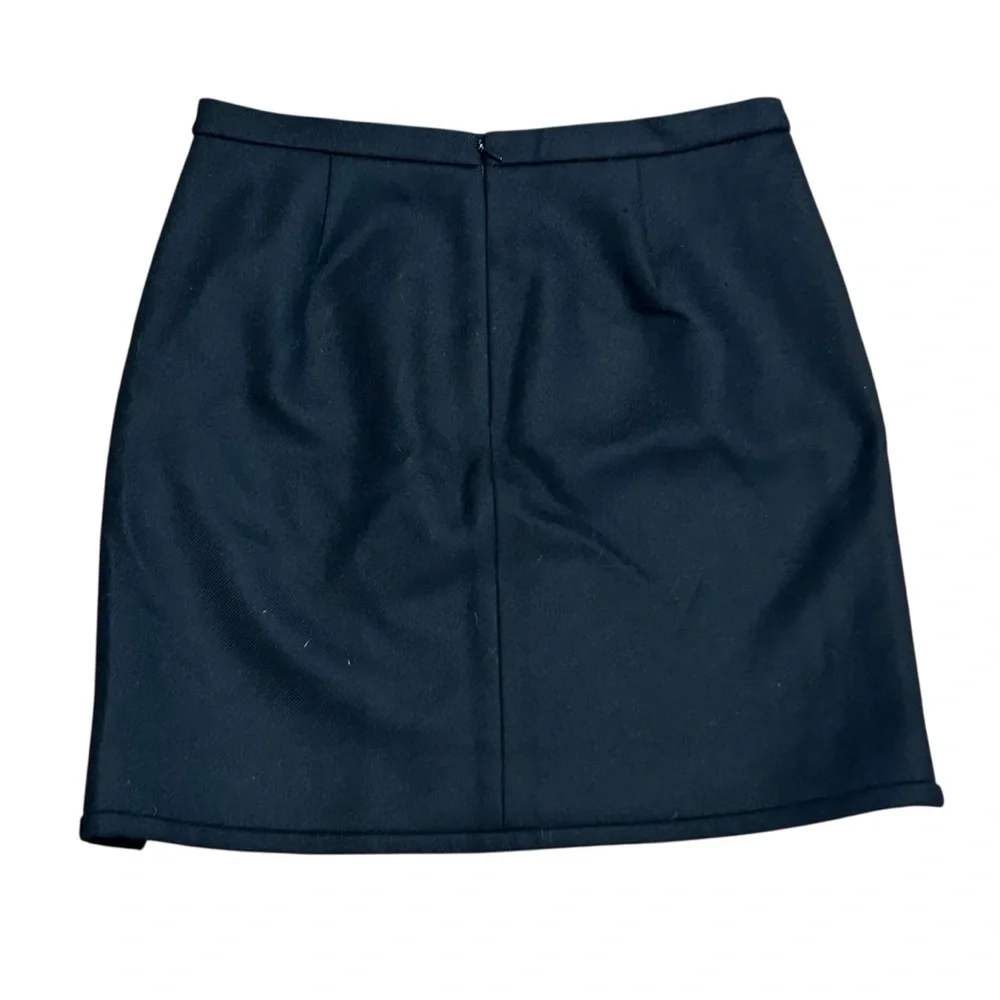 New J. Crew 100% Wool Black Skirt Lined Size 4 NWT